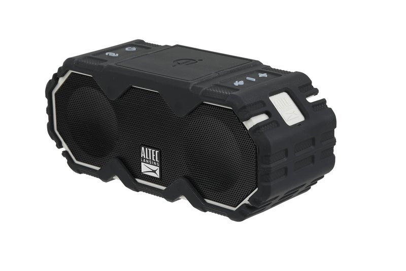 Altec Lansing Mini LifeJacket Jolt Bluetooth Speaker with Qi, Wireless, Waterproof, Portable, Speakers, Loud Volume, Strong Bass, Rich Stereo System, Microphone, 16 Hour Battery, 100 ft Range, Gray - Image 3